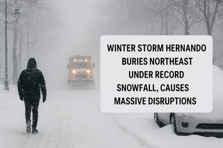 Winter Storm Hernando Buries Northeast Under Record Snowfall, Causes Massive Disruptions